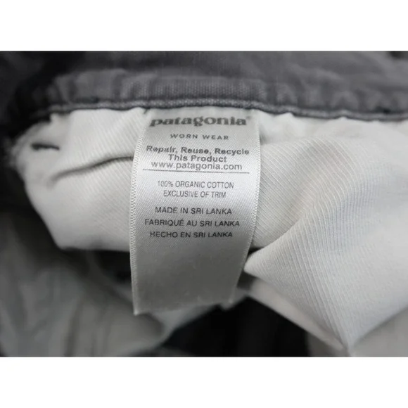 Patagonia Performance Straight Fit Pants Mens 34 Gray Canvas Chino Trousers